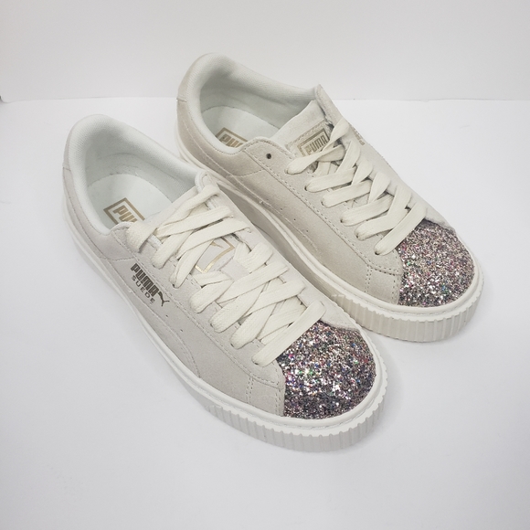 PUMA Suede Platform Crushed Gem Lo-Top Sneaker - Picture 3 of 16